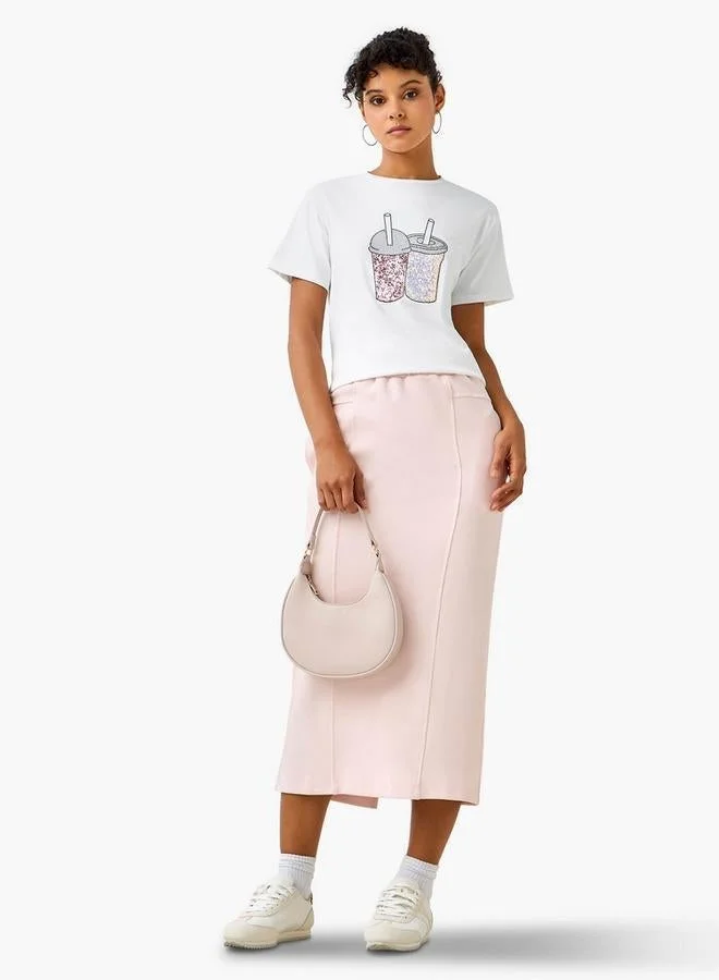 تواكستريمز تيشيرت قطن بتفاصيل مزخرفة